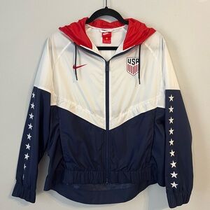 Nike Red and White Mesh Jacket